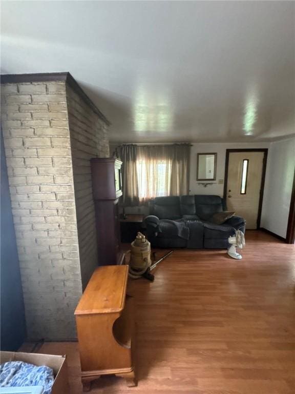 6036 Sawyer St, Lawrenceville, PA 15201 - living room featuring wood finished floors
