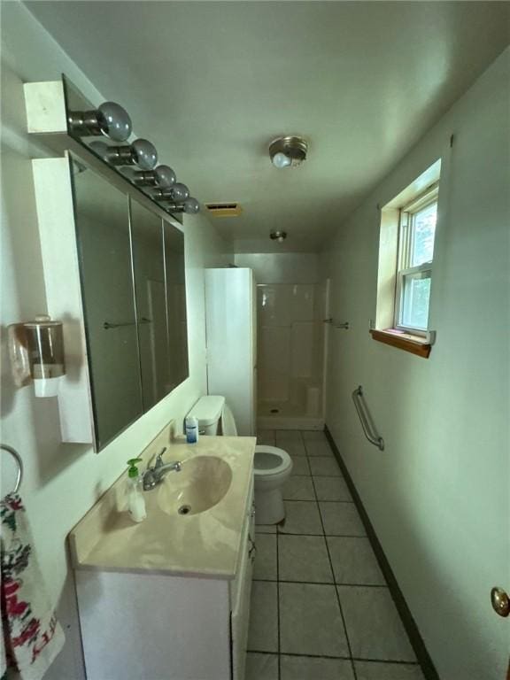 6036 Sawyer St, Lawrenceville, PA 15201 - full bath featuring tile patterned floors, a stall shower, and vanity