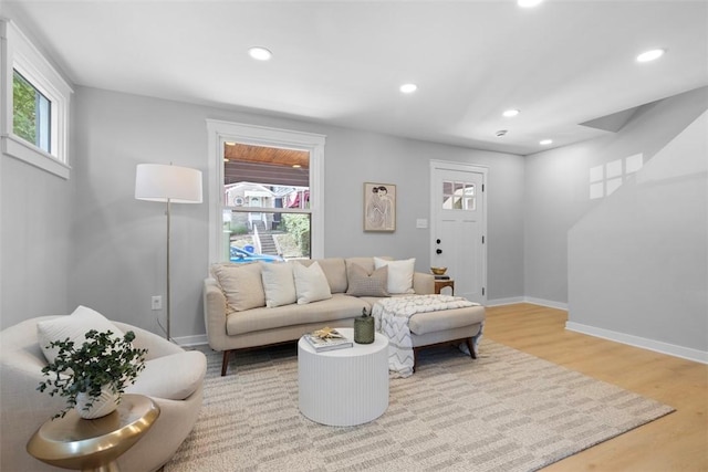 1610 Duffield St, Morningside, PA 15206 - living room with recessed lighting and light wood-style flooring