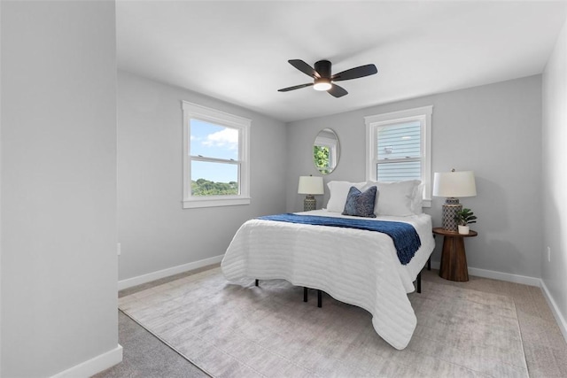 1610 Duffield St, Morningside, PA 15206 - bedroom with multiple windows, light carpet, and a ceiling fan
