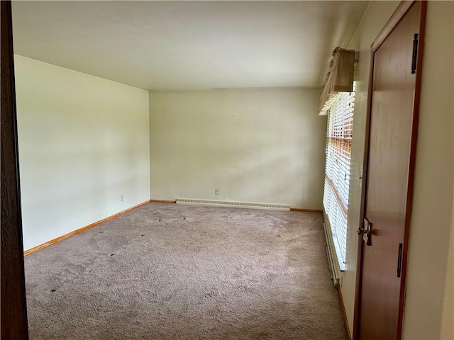130 Overlook Dr, Brighton Twp, PA 15009 - carpeted empty room with a baseboard radiator and baseboards
