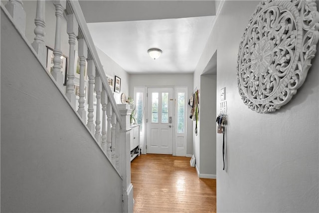 2102 Vodeli St, Beechview, PA 15216 - entryway with wood finished floors and stairs