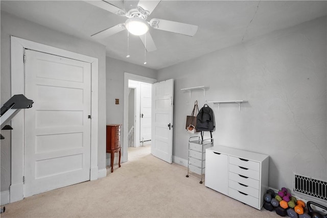 2102 Vodeli St, Beechview, PA 15216 - bedroom featuring light carpet and ceiling fan