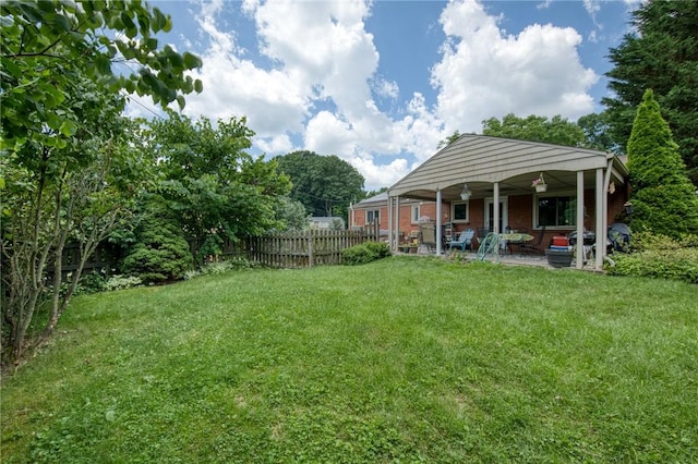 5215 Caste Dr, Whitehall, PA 15236 - view of yard with ceiling fan and a patio area