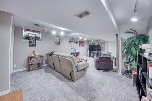 5215 Caste Dr, Whitehall, PA 15236 - living area featuring track lighting and carpet flooring