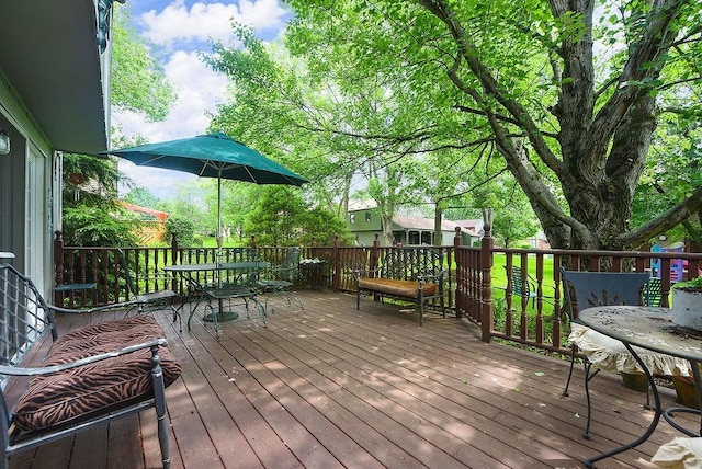 1115 Valleyview Dr, Cecil, PA 15055 - wooden terrace with outdoor dining area