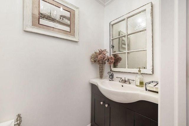 1115 Valleyview Dr, Cecil, PA 15055 - bathroom with vanity and crown molding