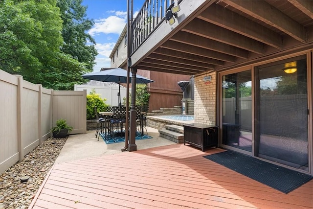 2912 Vinton, Sheraden, PA 15204 - deck featuring a fenced backyard, outdoor dining area, and a patio area