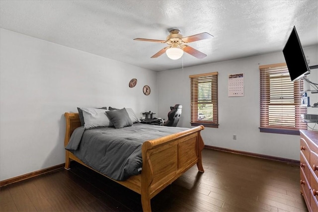 2912 Vinton, Sheraden, PA 15204 - bedroom with a textured ceiling, hardwood / wood-style floors, and ceiling fan