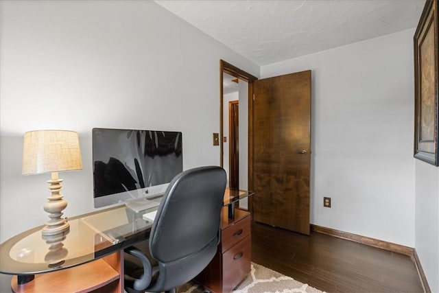 2912 Vinton, Sheraden, PA 15204 - home office with dark wood-style floors and baseboards