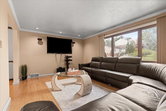 2912 Vinton, Sheraden, PA 15204 - living room with hardwood / wood-style floors, ornamental molding, and recessed lighting
