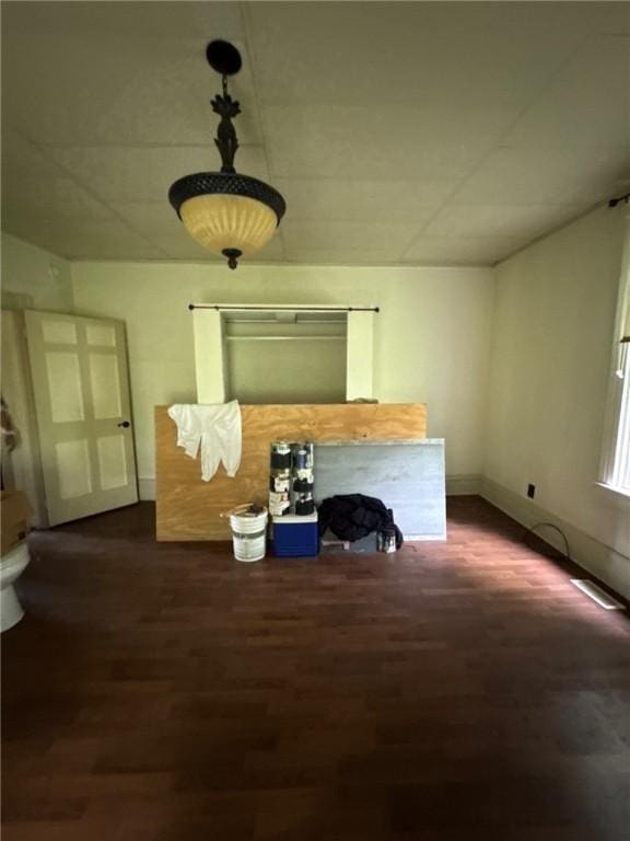 5015 Walnut St, Versailles Boro, PA 15132 - living area with dark wood finished floors and baseboards