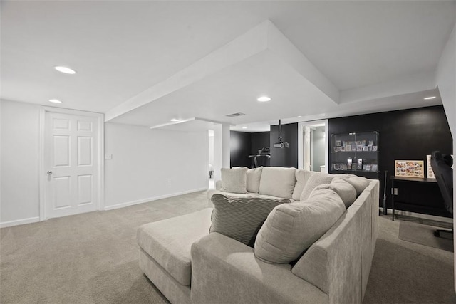 108 Republic Ave, Indiana Twp, PA 15051 - carpeted living area featuring recessed lighting