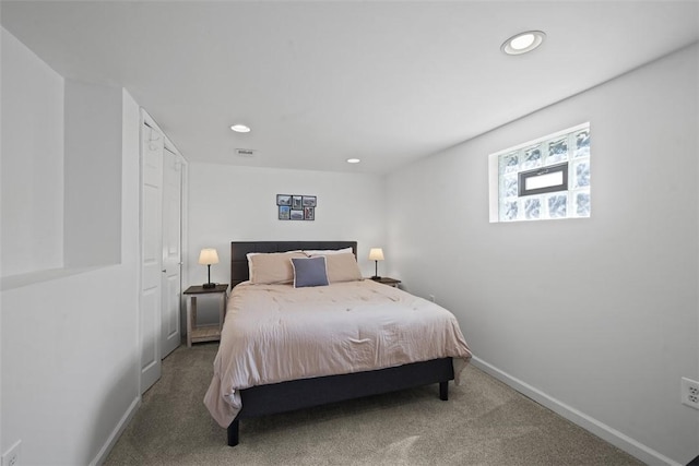 108 Republic Ave, Indiana Twp, PA 15051 - carpeted bedroom with baseboards and recessed lighting