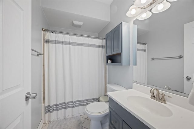108 Republic Ave, Indiana Twp, PA 15051 - full bath with vanity, tile patterned floors, and a shower with shower curtain