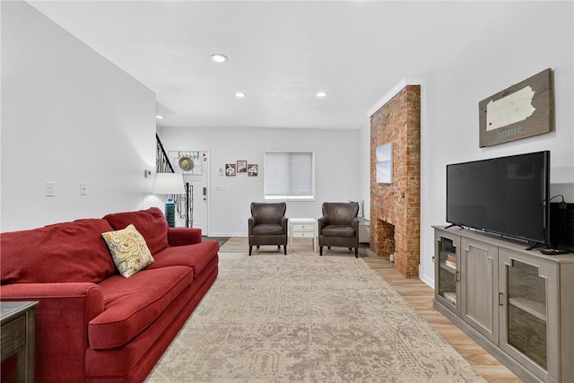4536 Friendship Ave, Bloomfield, PA 15224 - living area featuring recessed lighting and light wood-style flooring