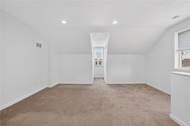 4536 Friendship Ave, Bloomfield, PA 15224 - additional living space with vaulted ceiling, carpet, and recessed lighting