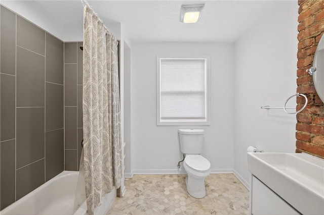 4536 Friendship Ave, Bloomfield, PA 15224 - bathroom with vanity and shower / tub combo with curtain