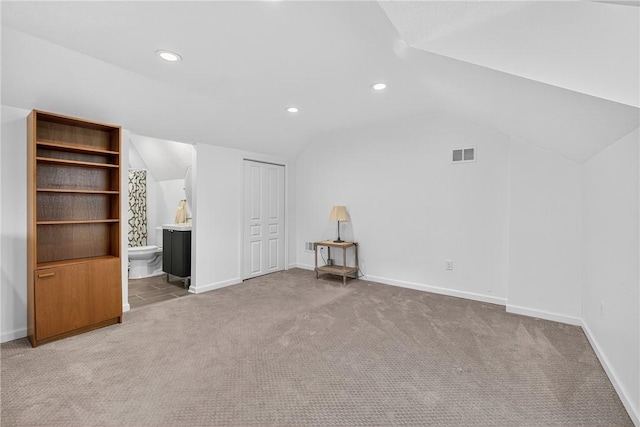 4536 Friendship Ave, Bloomfield, PA 15224 - bonus room featuring lofted ceiling, carpet flooring, and recessed lighting