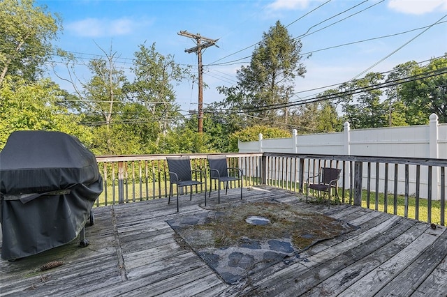 242 Millport Rd, West Mifflin, PA 15122 - deck featuring a fenced backyard and grilling area