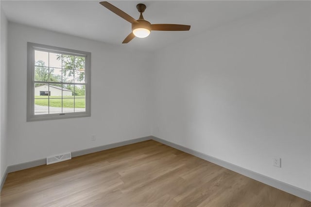 231 W Shaffer Rd, Center Twp, PA 15001 - spare room with light wood finished floors and ceiling fan