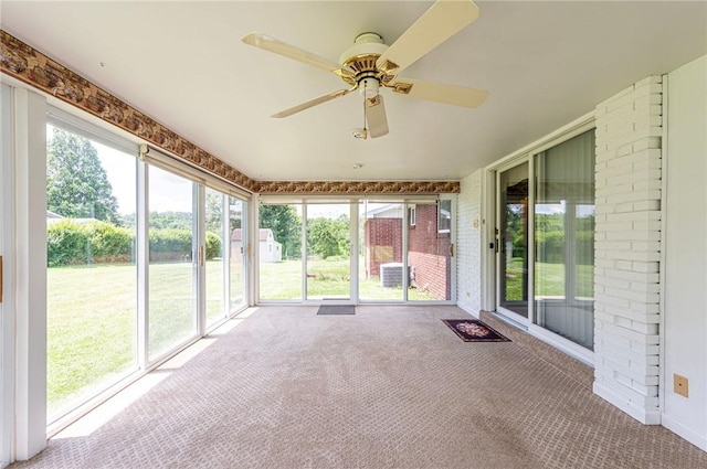 1515 George St, Unity Twp, PA 15650 - unfurnished sunroom with ceiling fan