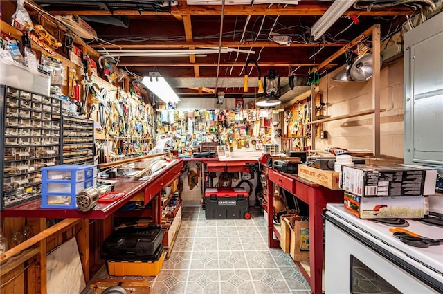 1515 George St, Unity Twp, PA 15650 - misc room with a workshop area and electric panel