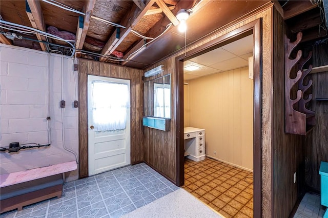 1515 George St, Unity Twp, PA 15650 - bathroom featuring wooden walls
