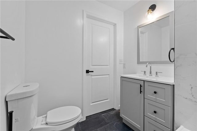 3322 Webster Ave, Schenley Heights, PA 15219 - bathroom with vanity and marble look tiles