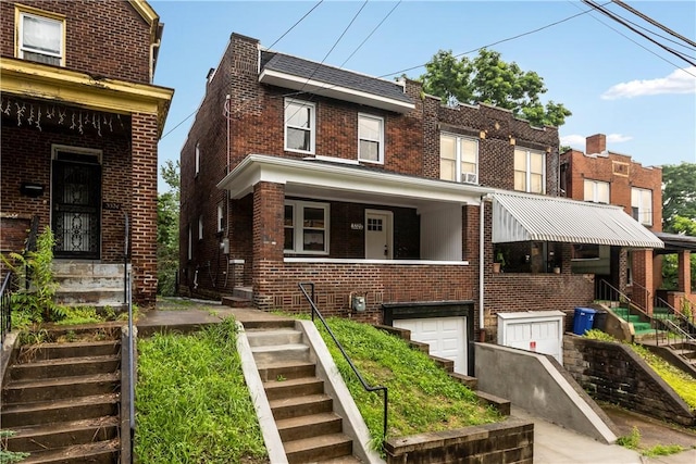 3322 Webster Ave, Schenley Heights, PA 15219 - view of front of home with brick siding, stairs, and an attached garage