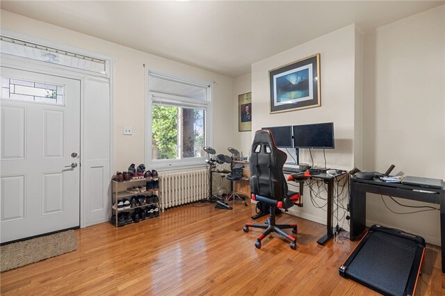 316 Kaercher St, Greenfield, PA 15207 - home office with radiator and wood finished floors