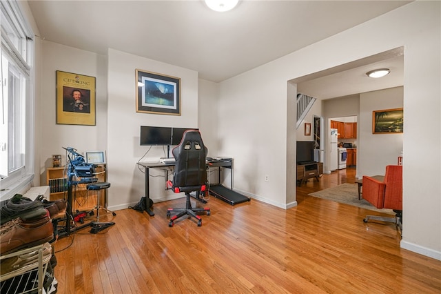 316 Kaercher St, Greenfield, PA 15207 - office featuring hardwood / wood-style flooring and baseboards