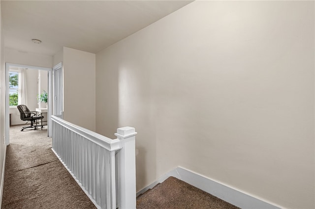 316 Kaercher St, Greenfield, PA 15207 - hallway with an upstairs landing and carpet floors