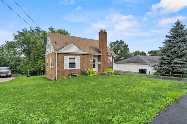 110 5th Ave, Ross Twp, PA 15229 - view of front of house featuring brick siding, a chimney, and a front lawn