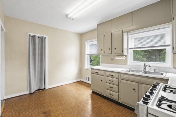 110 5th Ave, Ross Twp, PA 15229 - kitchen with healthy amount of natural light, gas range gas stove, and light countertops