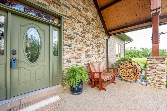 2780 Ipnar Rd, North Huntingdon, PA 15642 - doorway to property featuring stone siding