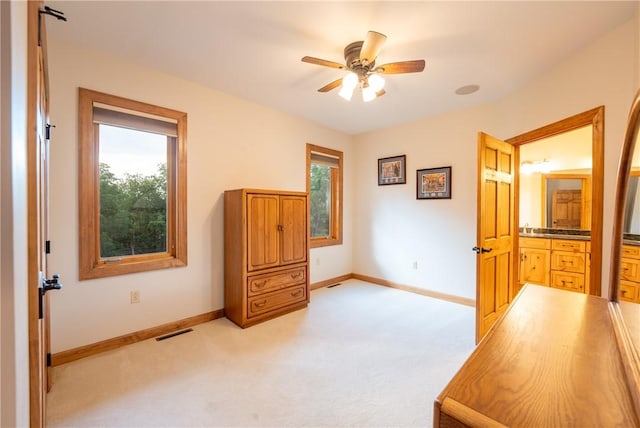 2780 Ipnar Rd, North Huntingdon, PA 15642 - unfurnished bedroom featuring light carpet and a ceiling fan