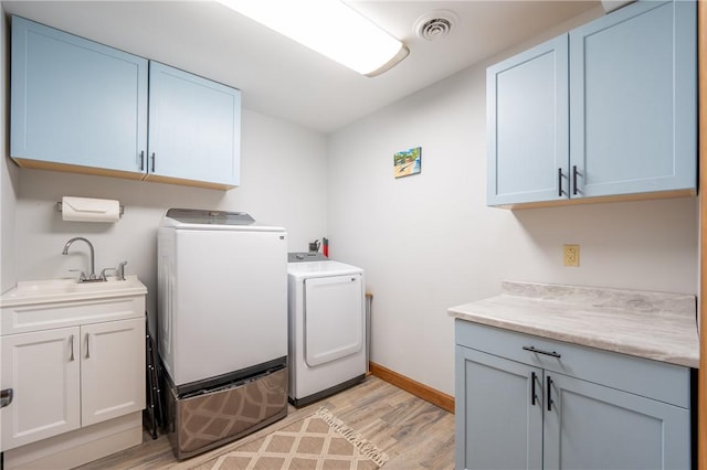 2780 Ipnar Rd, North Huntingdon, PA 15642 - washroom with washer and clothes dryer, cabinet space, and light wood-type flooring