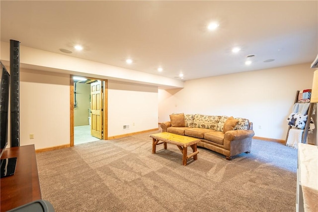 2780 Ipnar Rd, North Huntingdon, PA 15642 - living room with carpet flooring and recessed lighting