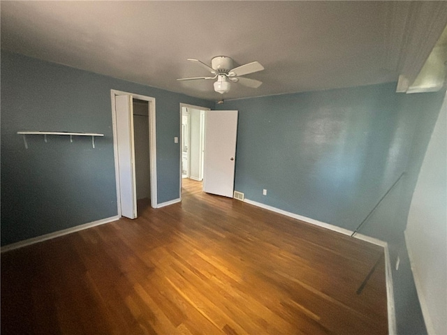 270 Wheeler Ave, Stowe Twp, PA 15136 - unfurnished bedroom with wood finished floors and a ceiling fan