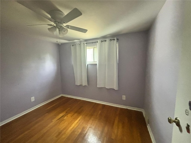270 Wheeler Ave, Stowe Twp, PA 15136 - spare room with dark wood-type flooring and a ceiling fan