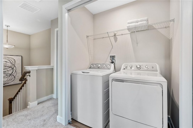 214 Hunter Dr, Moon/Crescent Twp, PA 15108 - laundry room featuring washer and clothes dryer and carpet flooring