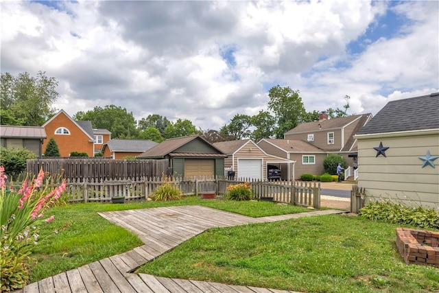 1255 Park Pl, Beaver, PA 15009 - wooden deck featuring a garage and a residential view