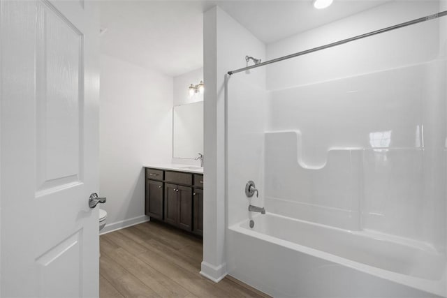 1082 Forest Oaks Dr, Center Twp, PA 16001 - bathroom featuring vanity, bathing tub / shower combination, and wood finished floors