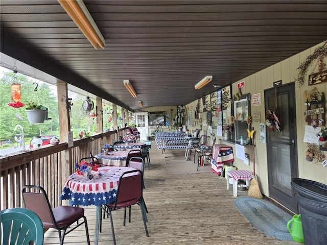 2879 Winslow Hill Rd, Benezette, PA 15821 - wooden deck featuring outdoor dining area