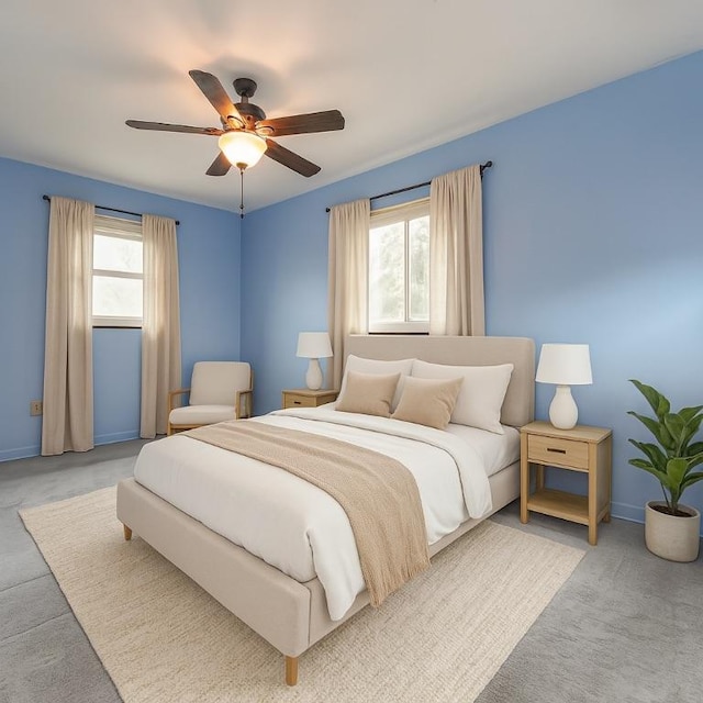 119 S Patton, Moon/Crescent Twp, PA 15108 - carpeted bedroom featuring ceiling fan and baseboards