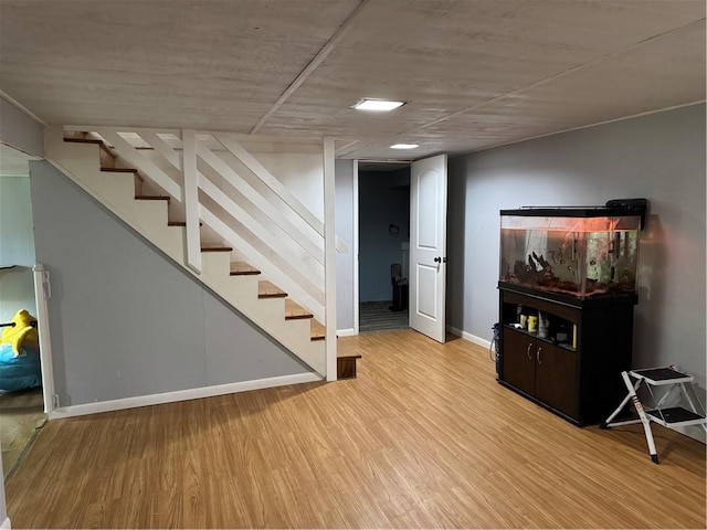 118 Manchester Dr, Hempfield Twp, PA 15642 - finished basement with stairs and wood finished floors