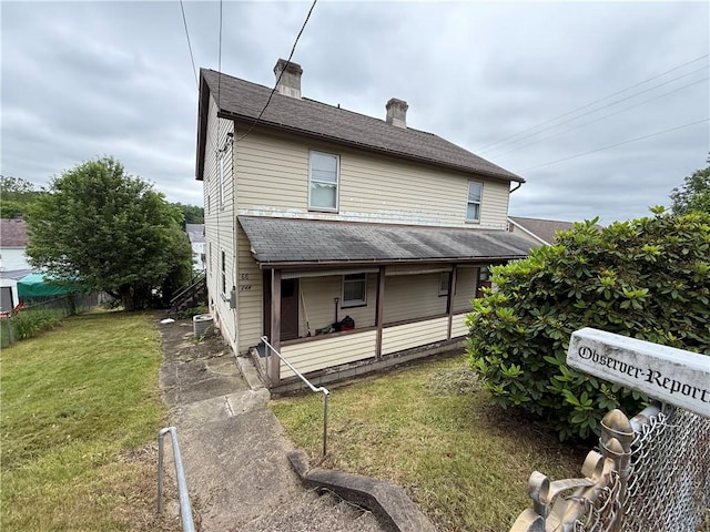 66 Beech St, Cecil, PA 15350 - view of front of property with a chimney and covered porch