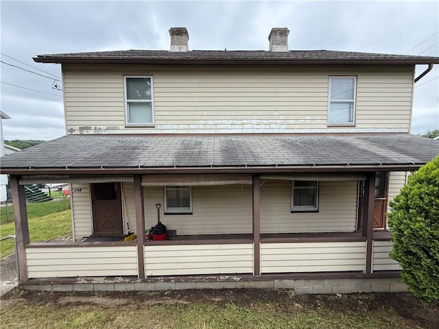 66 Beech St, Cecil, PA 15350 - rear view of house with a chimney