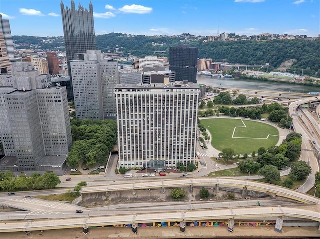 320 Fort Duquesne Blvd Unit 23L, Downtown Pgh, PA 15222 - view of urban area featuring a nearby body of water and a notable bridge